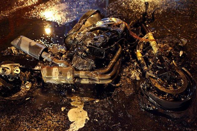 Авария двух мотоциклистов в Москве